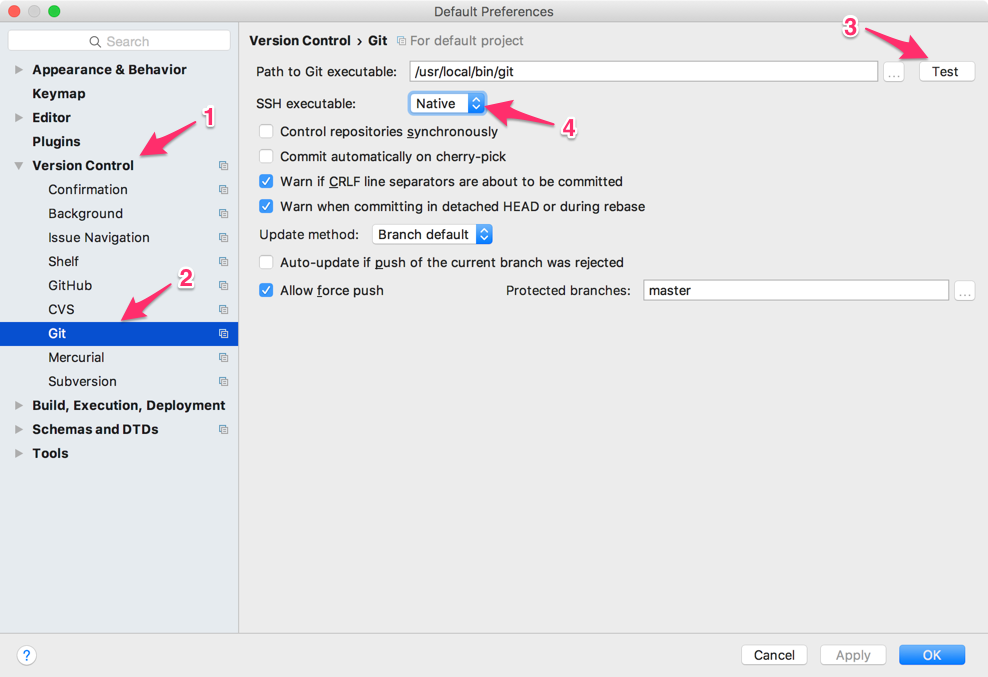 Screenshot of Android Studio preferences